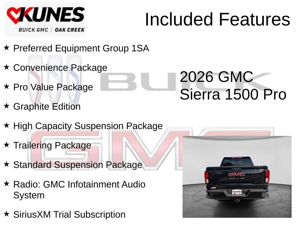New 2026 GMC Sierra 1500 Pro w/ Graphite Edition AWD/4WD image 2