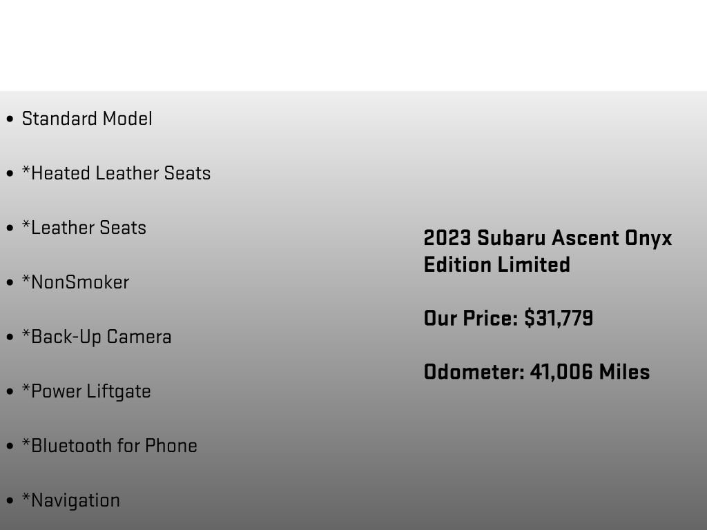 Used 2023 Subaru Ascent Onyx Edition Limited image 6