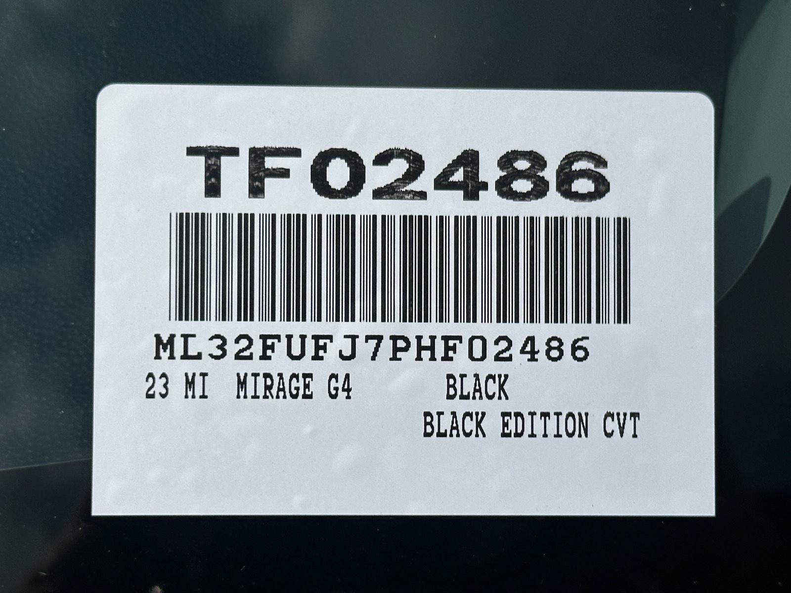 Used 2023 Mitsubishi Mirage G4 Black Edition FWD image 15