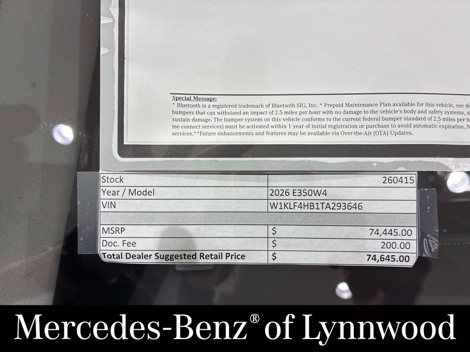 New 2026 Mercedes-Benz E 350 4MATIC Sedan image 21