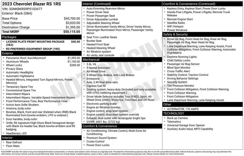 Certified 2023 Chevrolet Blazer RS AWD/4WD image 42
