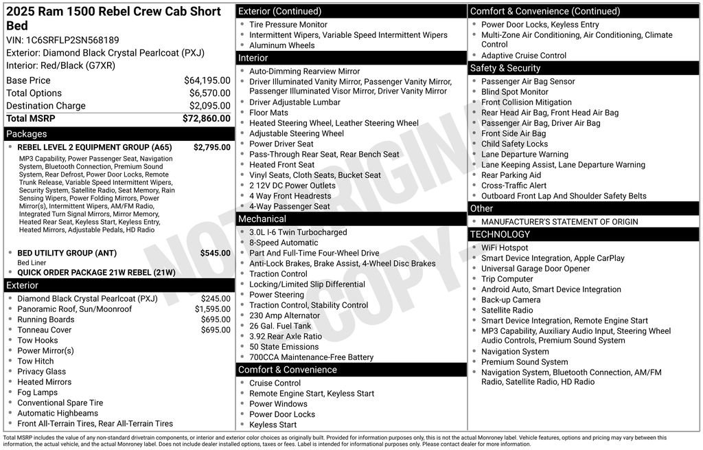 Used 2025 RAM 1500 Rebel w/ Rebel Level 2 Equipment Group AWD/4WD image 2