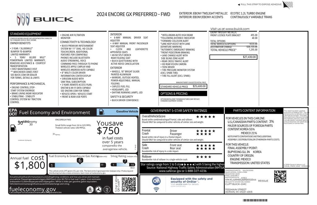 Used 2024 Buick Encore GX Preferred FWD image 14