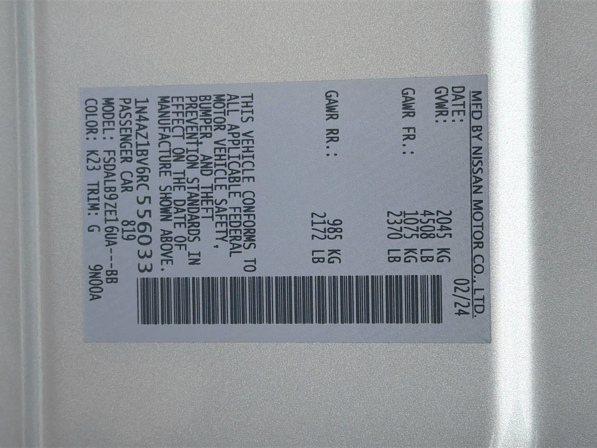 Used 2024 Nissan Leaf S FWD image 12