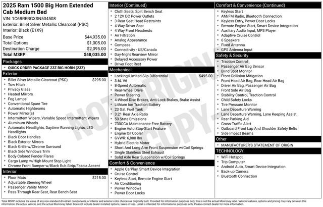 New 2025 RAM 1500 Big Horn image 15