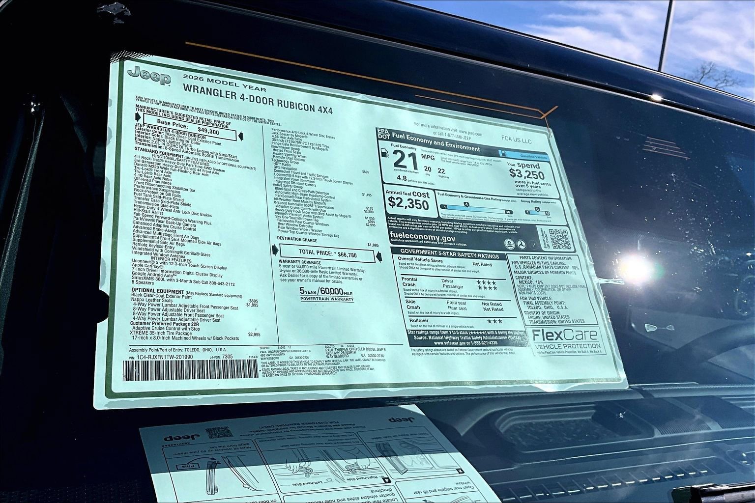 New 2026 Jeep Wrangler Unlimited Rubicon w/ Xtreme 35 Tire Package image 12