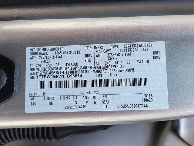 Certified 2022 Ford F150 Lariat AWD/4WD image 17