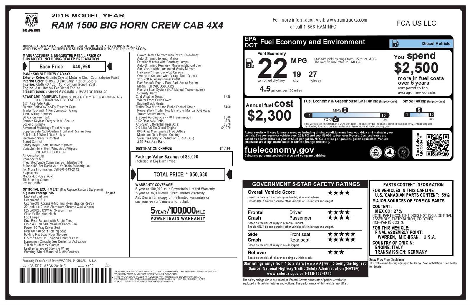 Used 2016 RAM 1500 Big Horn AWD/4WD image 34