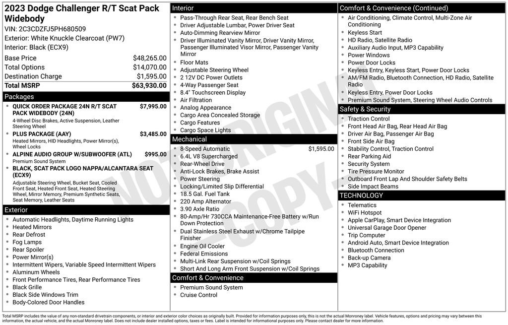 Used 2023 Dodge Challenger R/T Scat Pack RWD image 41