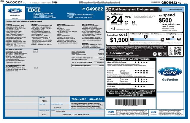 Used 2016 Ford Edge Titanium w/ Equipment Group 301A image 7