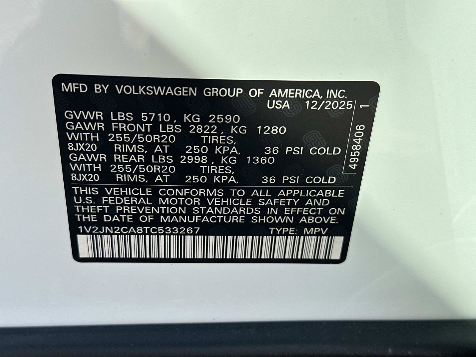 New 2026 Volkswagen Atlas SE image 20