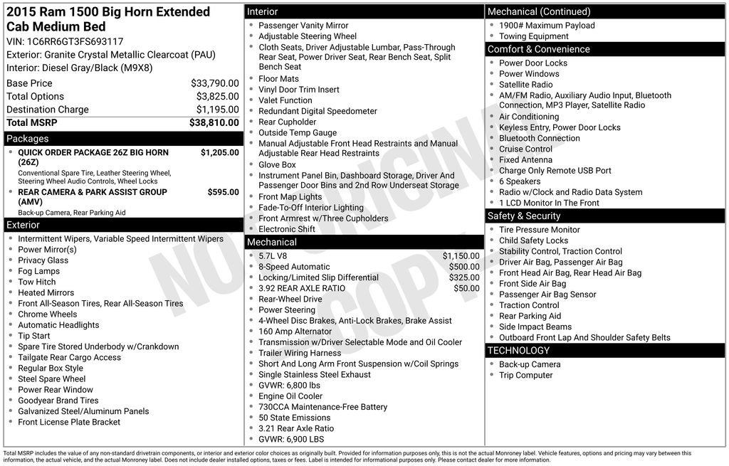 Used 2015 RAM 1500 Big Horn image 8