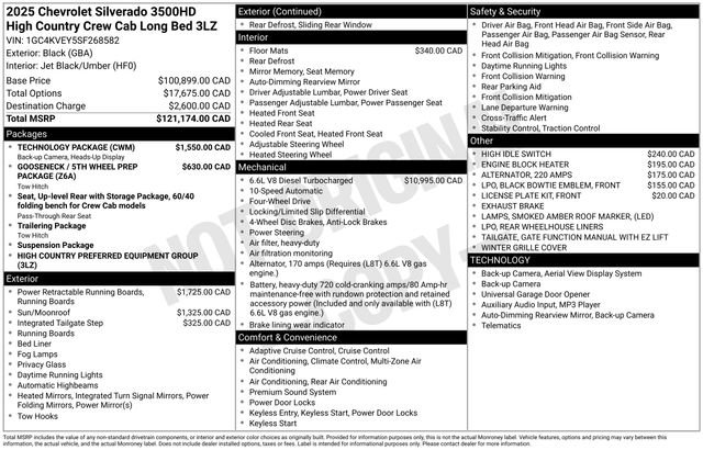 Used 2025 Chevrolet Silverado 3500 High Country w/ Technology Package image 25