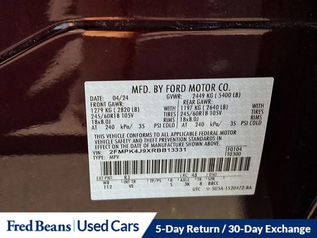 Certified 2024 Ford Edge SEL w/ Convenience Package AWD/4WD image 27