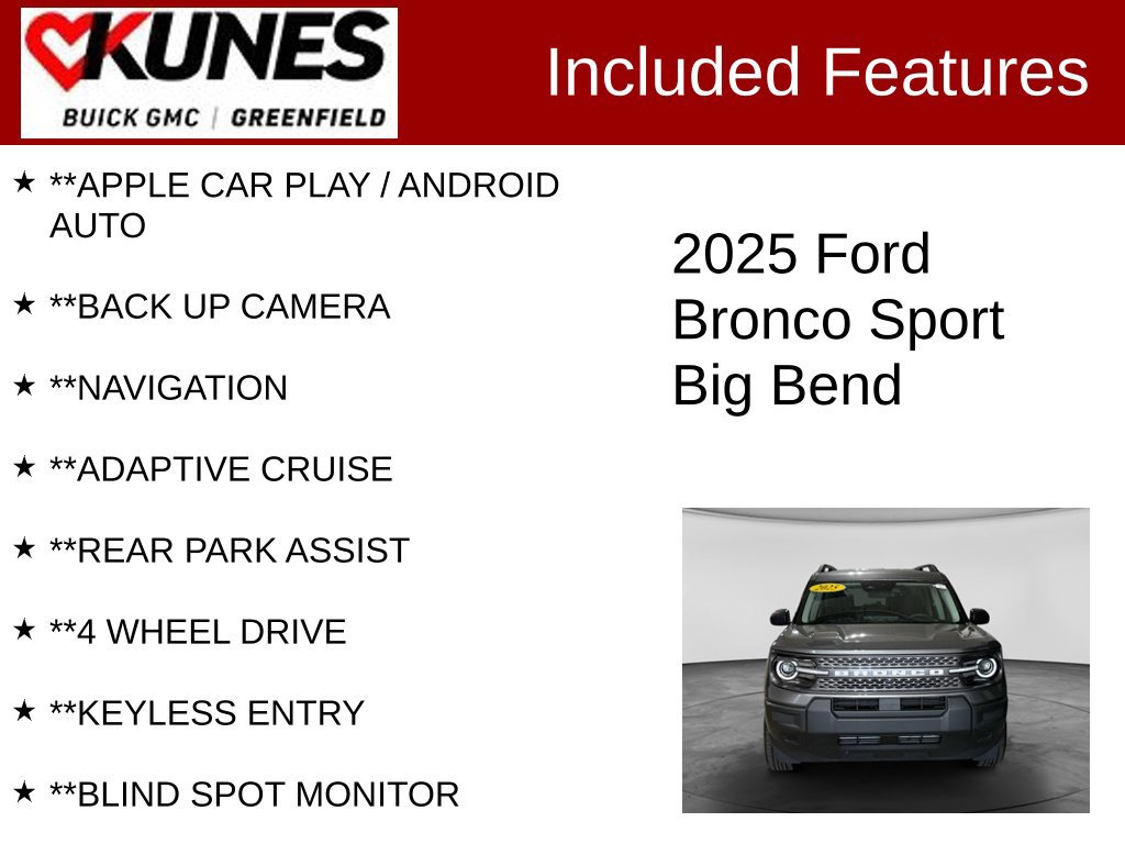 Used 2025 Ford Bronco Sport Big Bend AWD/4WD image 2