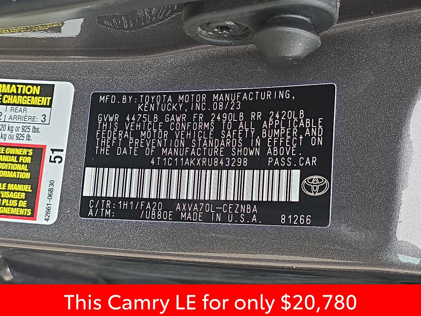 Used 2024 Toyota Camry LE image 40