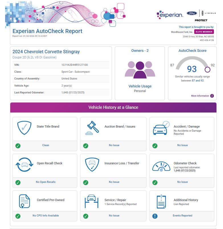 Used 2024 Chevrolet Corvette Stingray Coupe w/ 1LT image 16