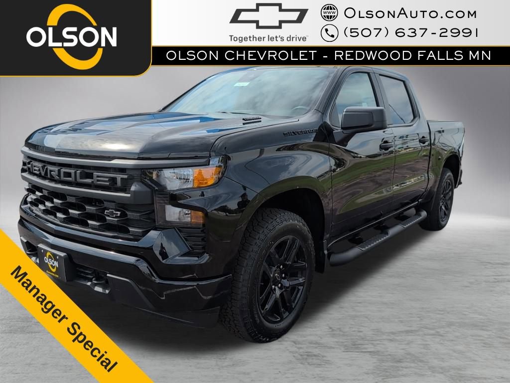 New 2025 Chevrolet Silverado 1500 Custom w/ Turbomax Blackout Package