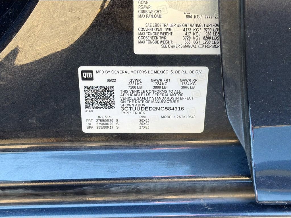 Used 2022 GMC Sierra 1500 SLT w/ X31 Off-Road Package image 43