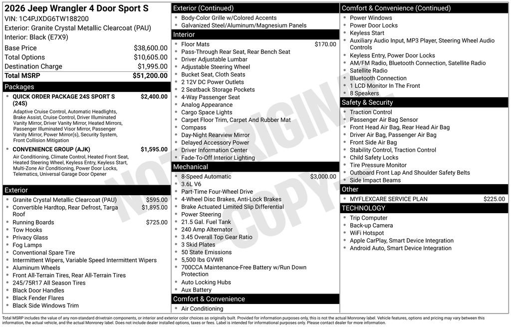 New 2026 Jeep Wrangler Sport S image 4