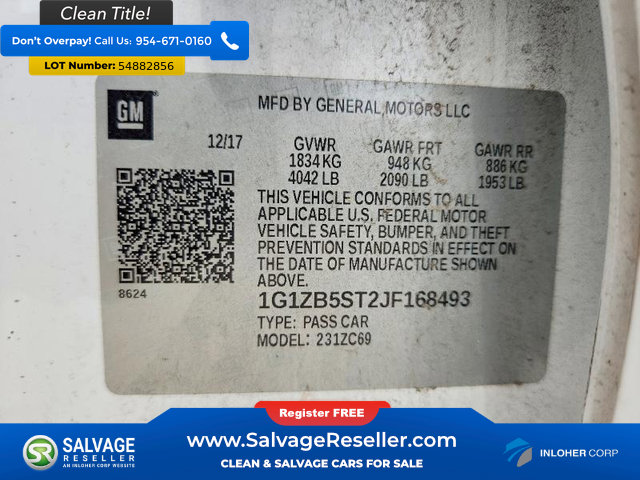Used 2018 Chevrolet Malibu LS FWD image 16