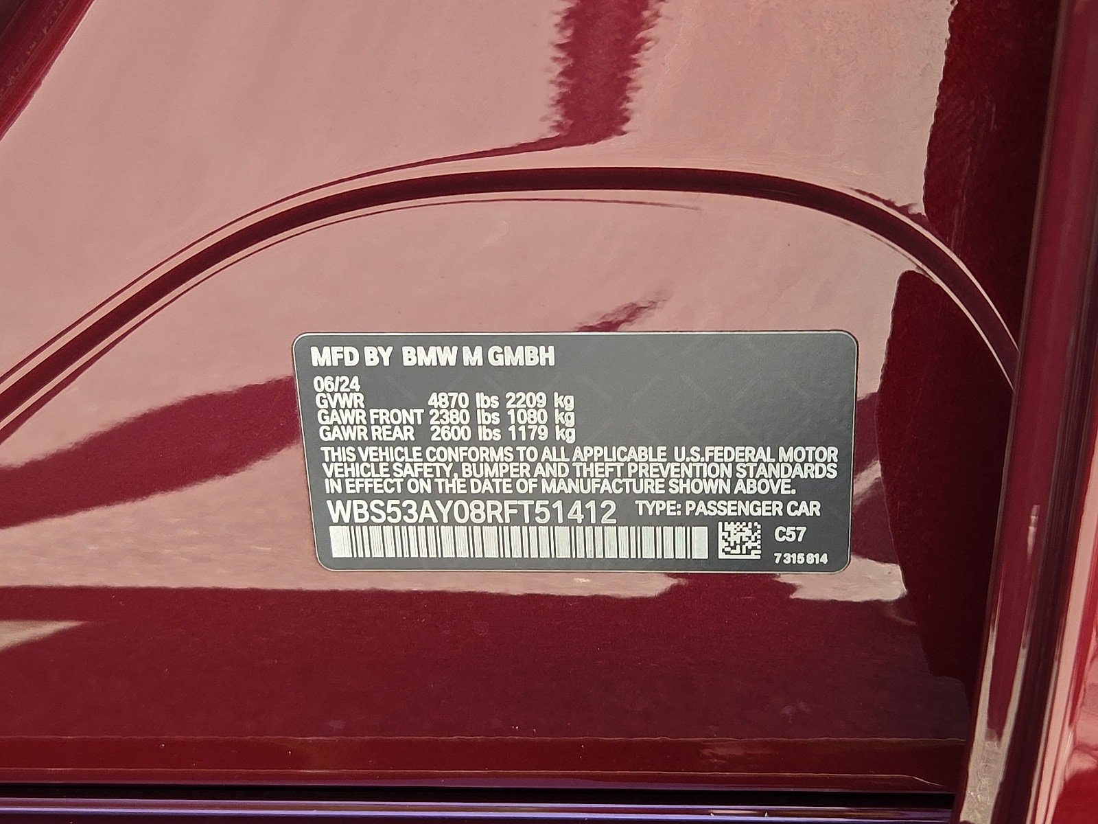 Used 2024 BMW M3 w/ M Carbon Exterior Package RWD image 27