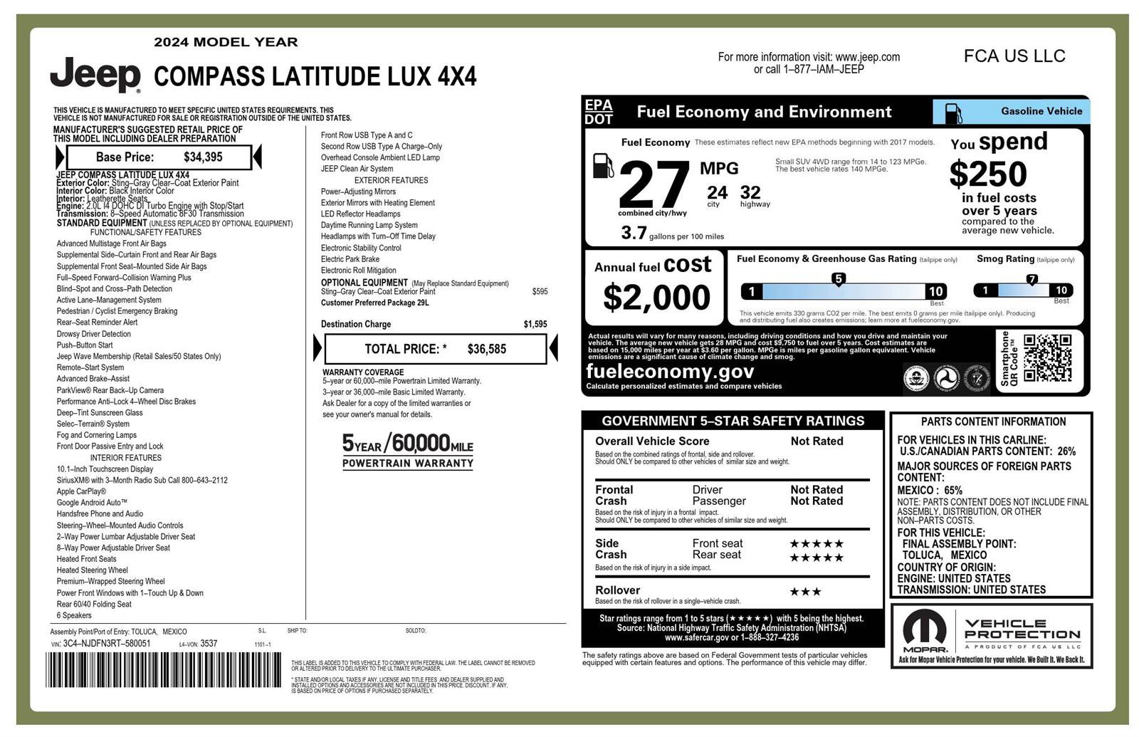 Used 2024 Jeep Compass Latitude image 43