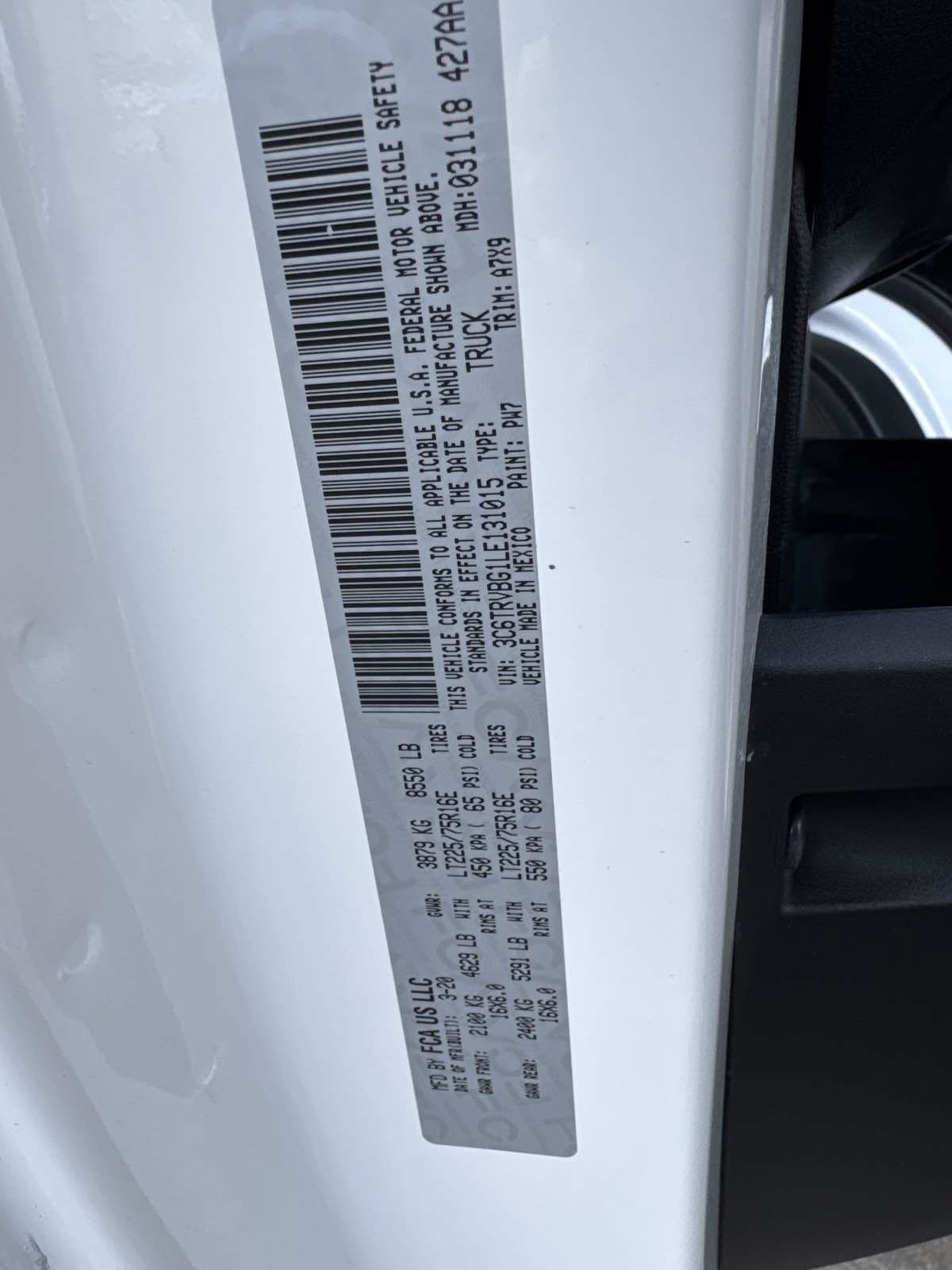 Used 2020 RAM ProMaster 1500 FWD image 17
