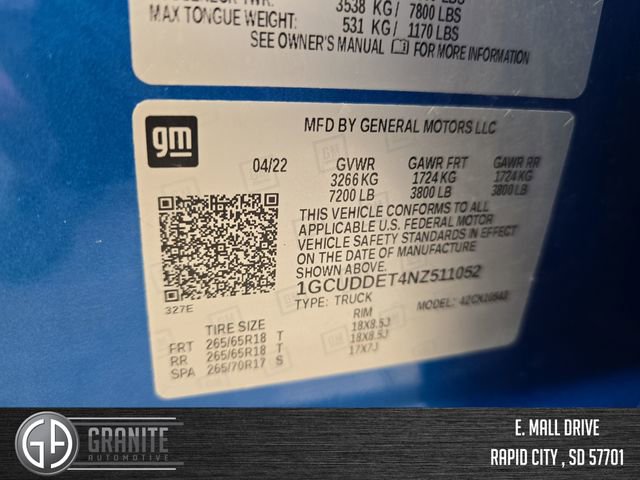 Used 2022 Chevrolet Silverado 1500 LT w/ Z71 Off-Road Package image 29