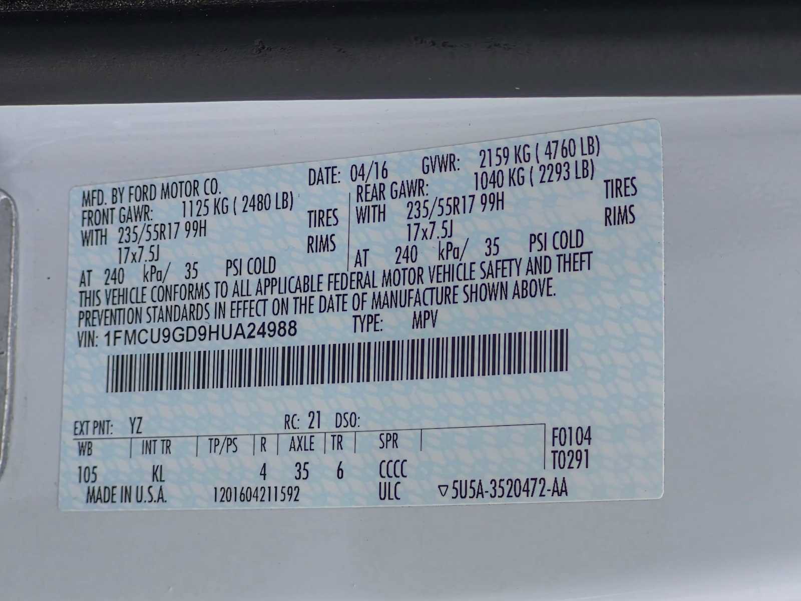 Used 2017 Ford Escape SE AWD/4WD image 31