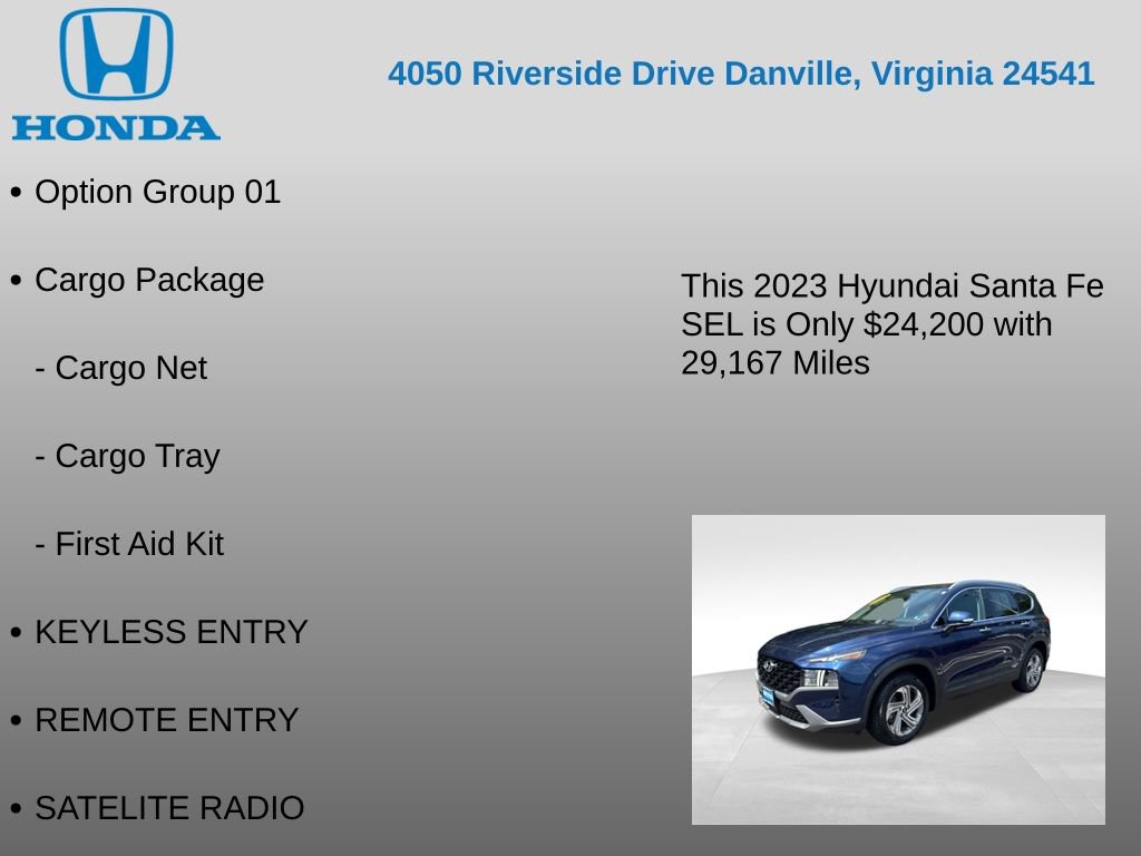 Used 2023 Hyundai Santa Fe SEL w/ Cargo Package FWD image 7