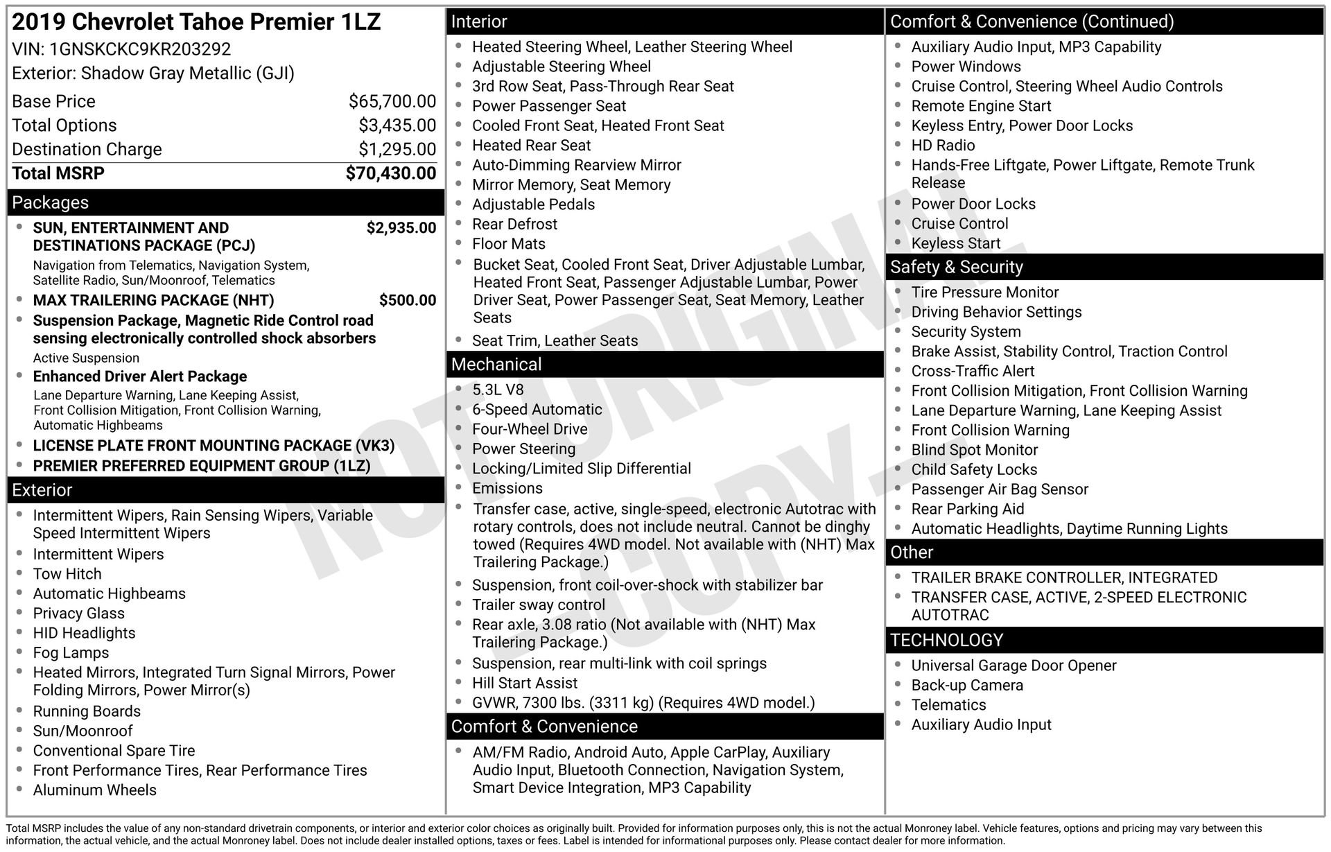 Used 2019 Chevrolet Tahoe Premier image 3