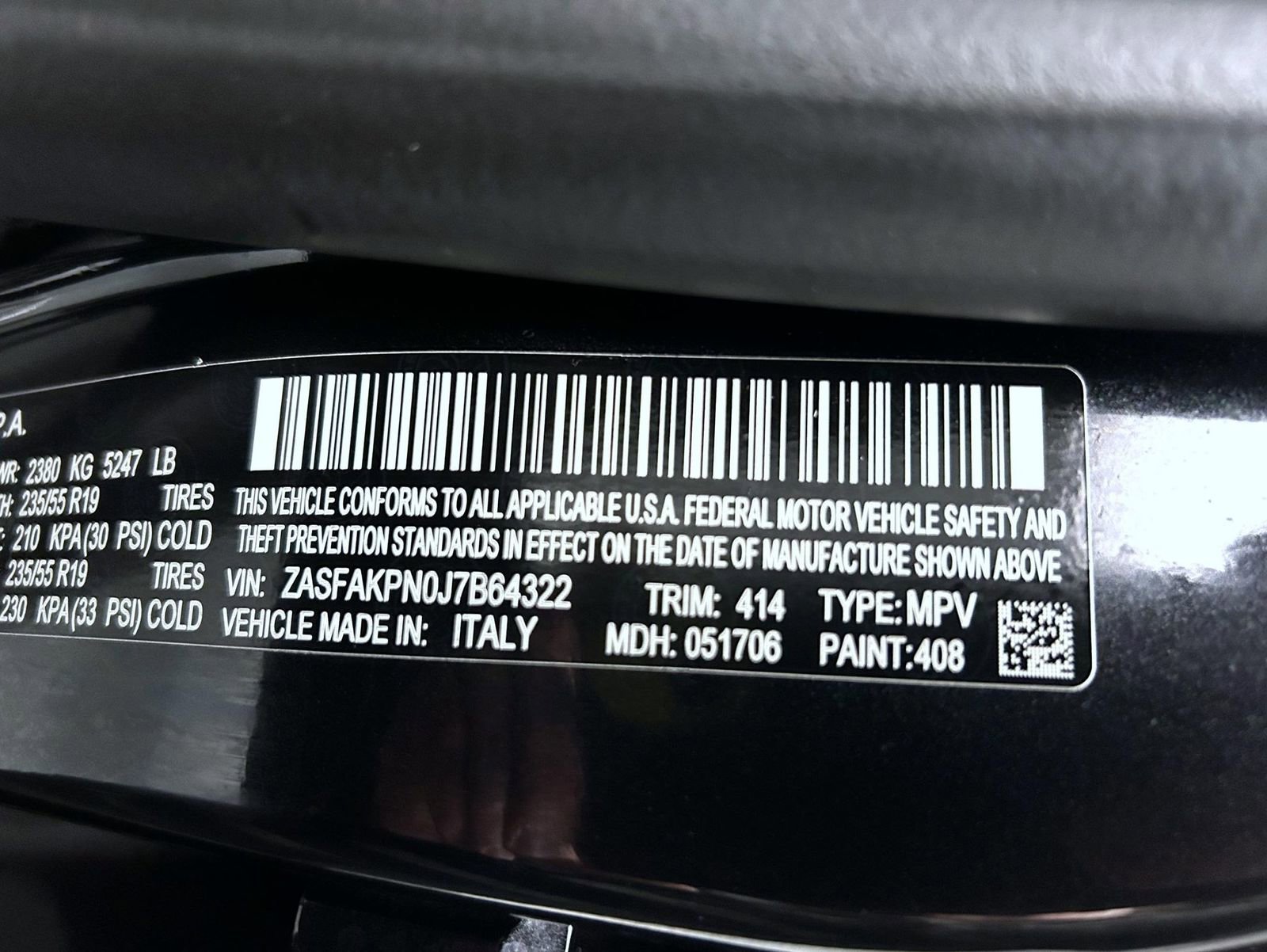 Used 2018 Alfa Romeo Stelvio Sport w/ Quick Order Package 22J Sport AWD/4WD image 25