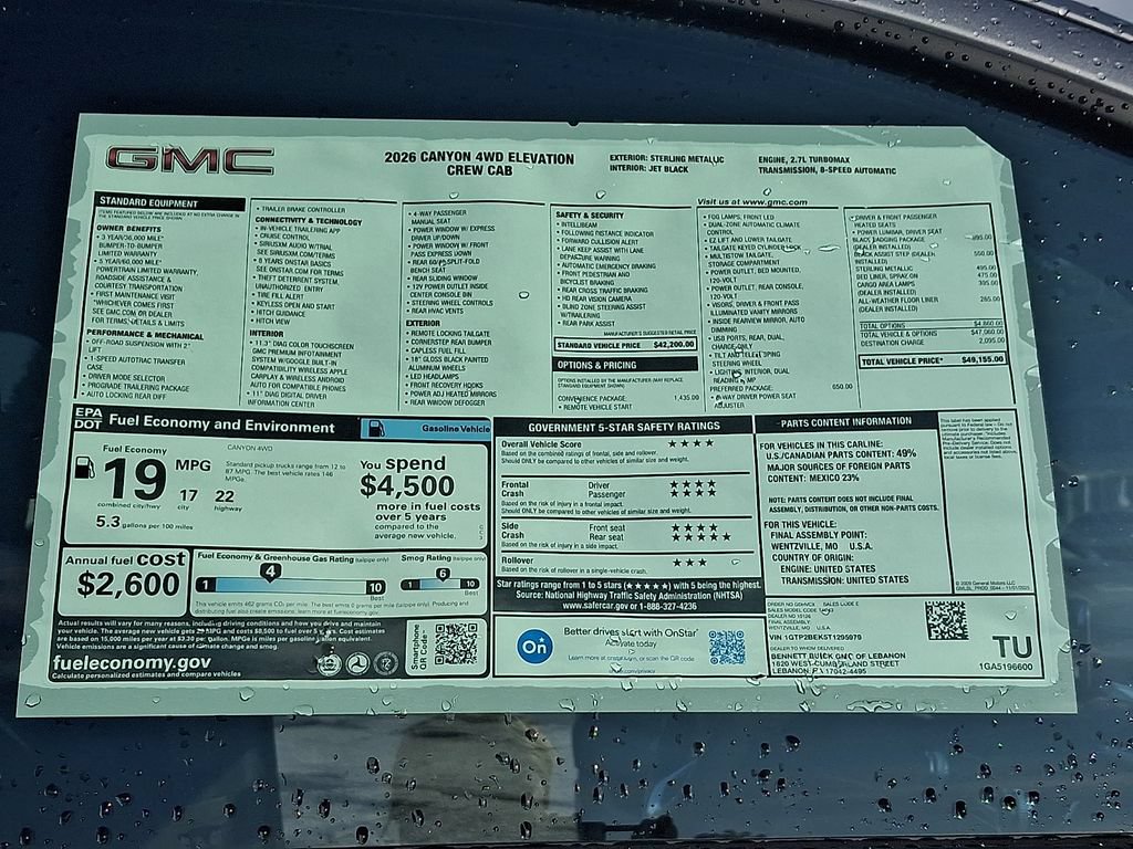 New 2026 GMC Canyon Elevation w/ Convenience Package AWD/4WD image 3