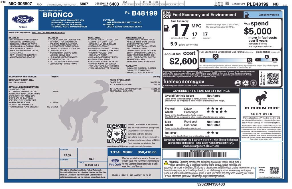 Used 2023 Ford Bronco Wildtrak AWD/4WD image 22