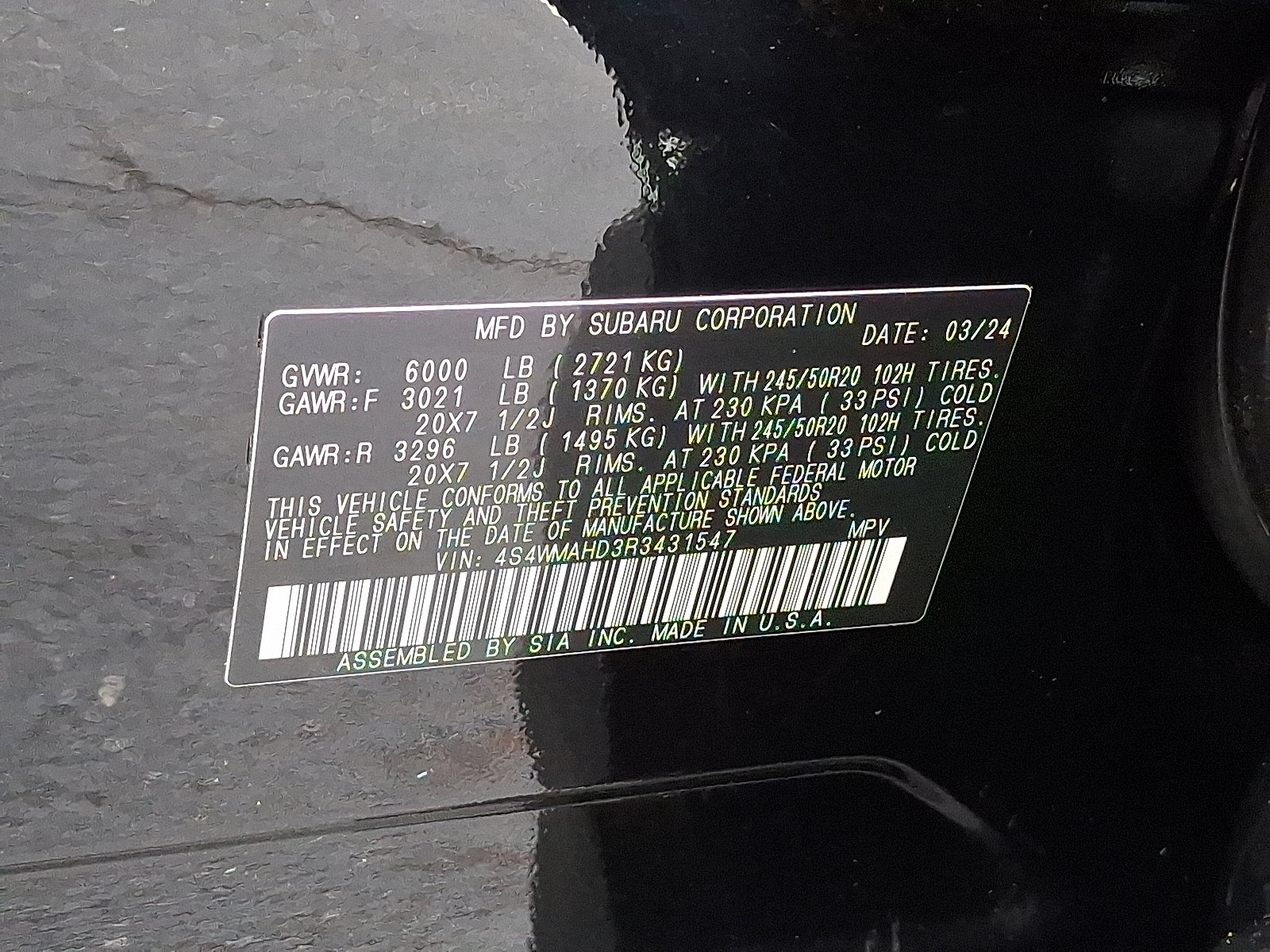 Used 2024 Subaru Ascent Onyx Edition image 18