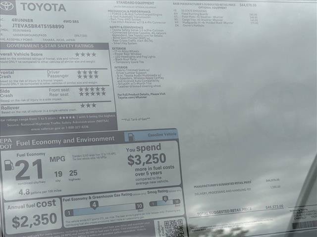 New 2026 Toyota 4Runner SR5 AWD/4WD image 24