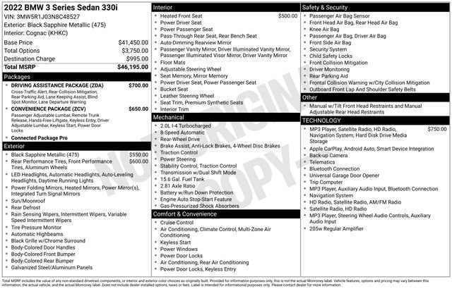 Used 2022 BMW 330i Sedan w/ Driving Assistance Package RWD image 34