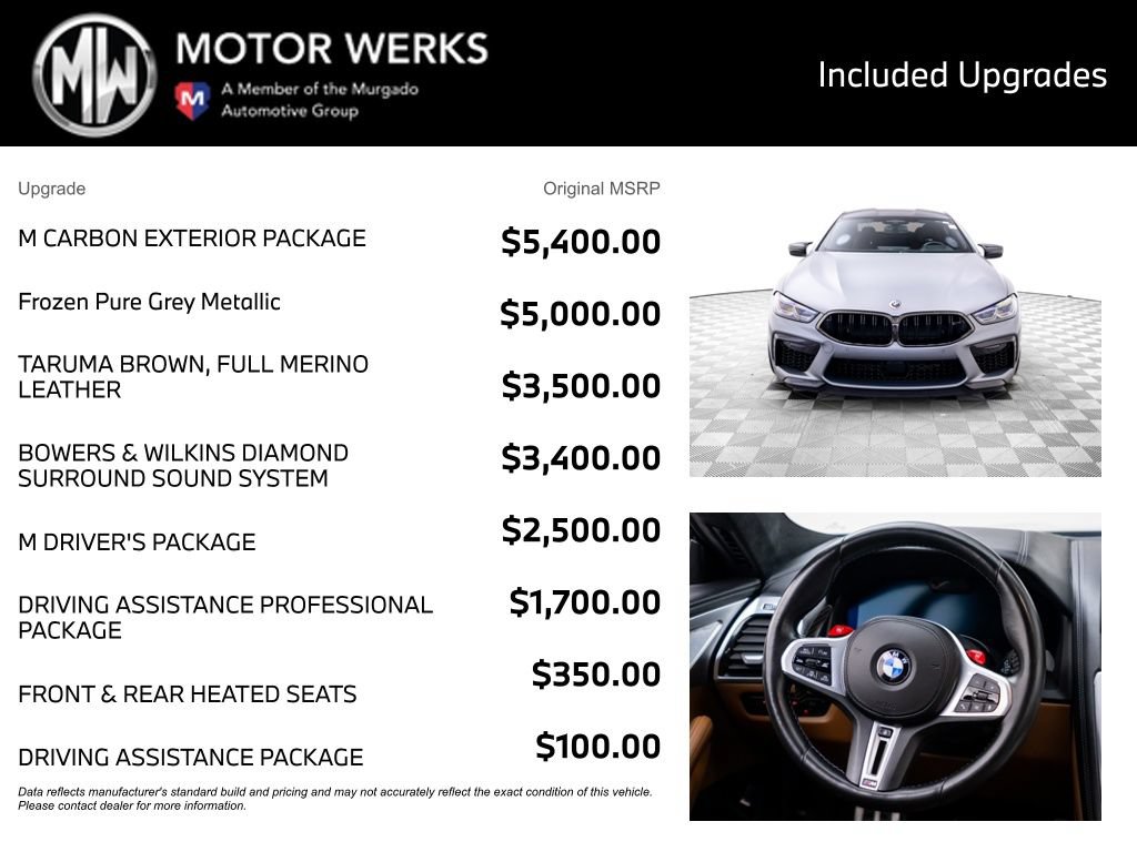 Used 2023 BMW M8 Gran Coupe xDrive Competition w/ M Carbon Exterior Package AWD/4WD image 4