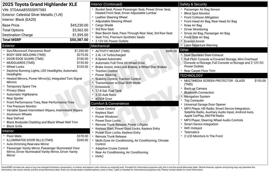 Used 2025 Toyota Grand Highlander AWD image 3
