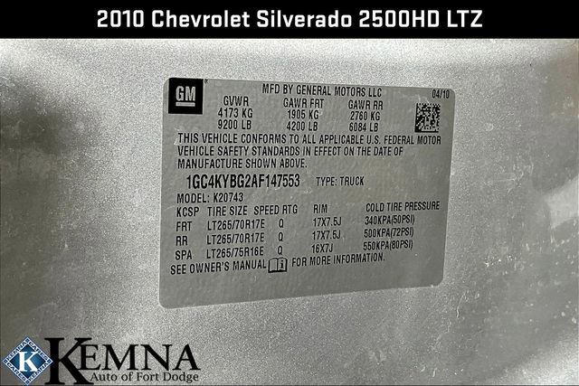 Used 2010 Chevrolet Silverado 2500 LTZ w/ Convenience Package image 22