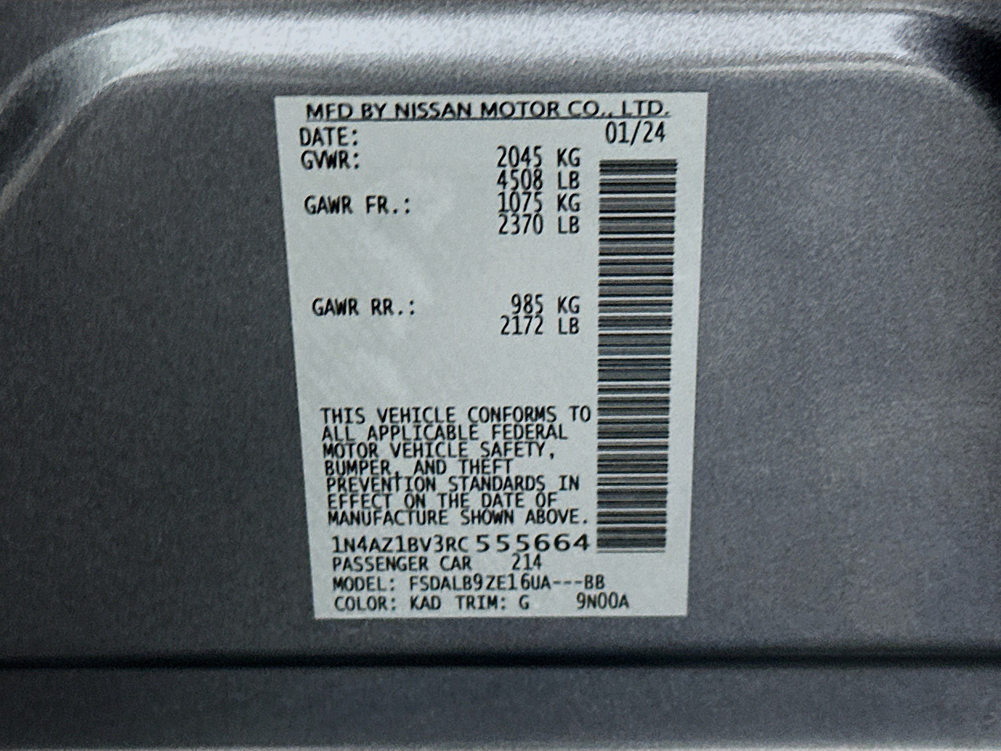 Used 2024 Nissan Leaf S FWD image 12