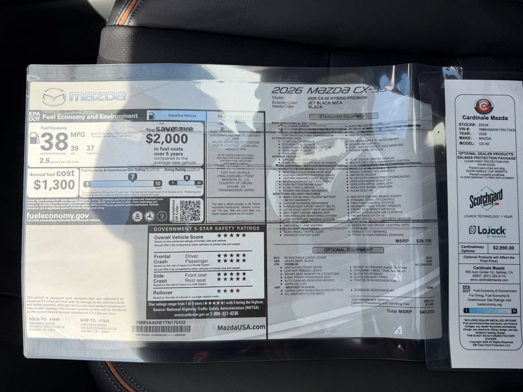 New 2026 MAZDA CX-50 AWD 2.5 Hybrid w/ Weather Package image 34