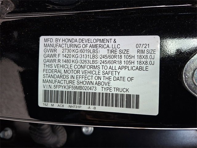 Used 2021 Honda Ridgeline RTL image 30