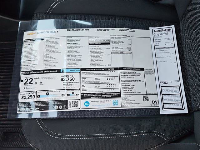 New 2026 Chevrolet Traverse LT w/ Sun and Wheel Package image 18