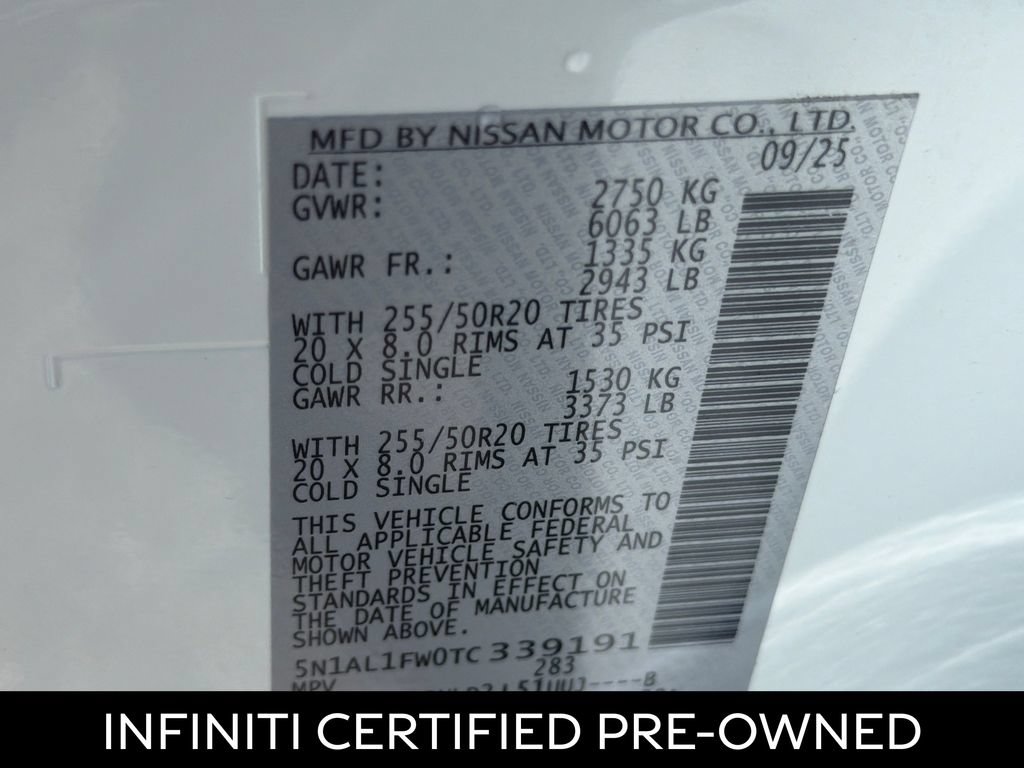 Certified 2026 INFINITI QX60 Sport w/ Dark Cargo Package AWD/4WD image 28
