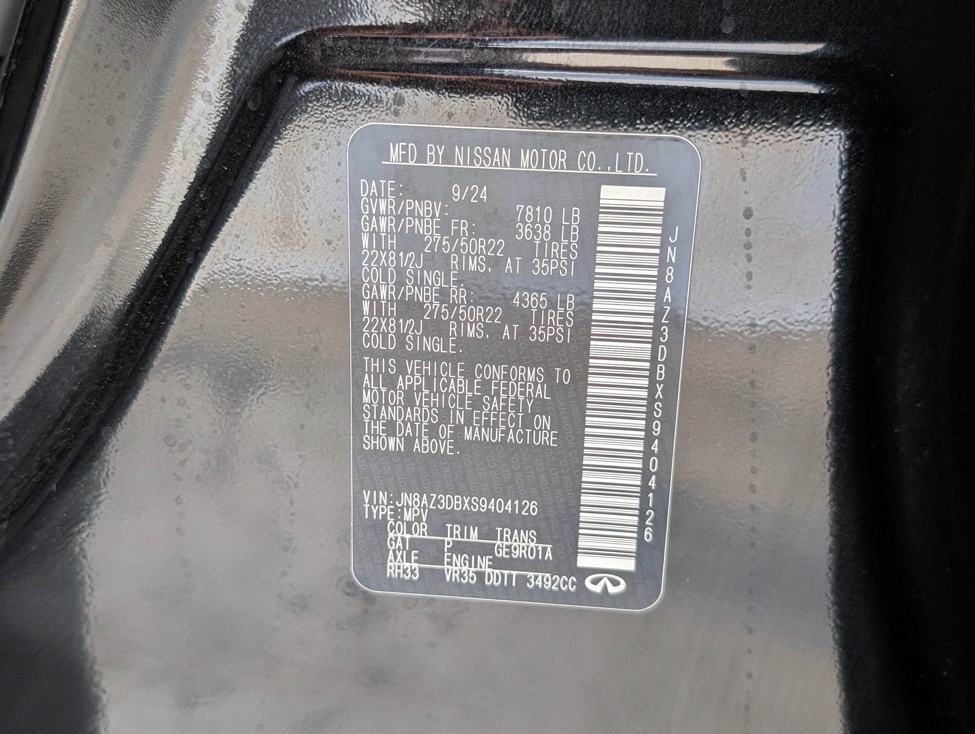 Used 2025 INFINITI QX80 Sensory image 39