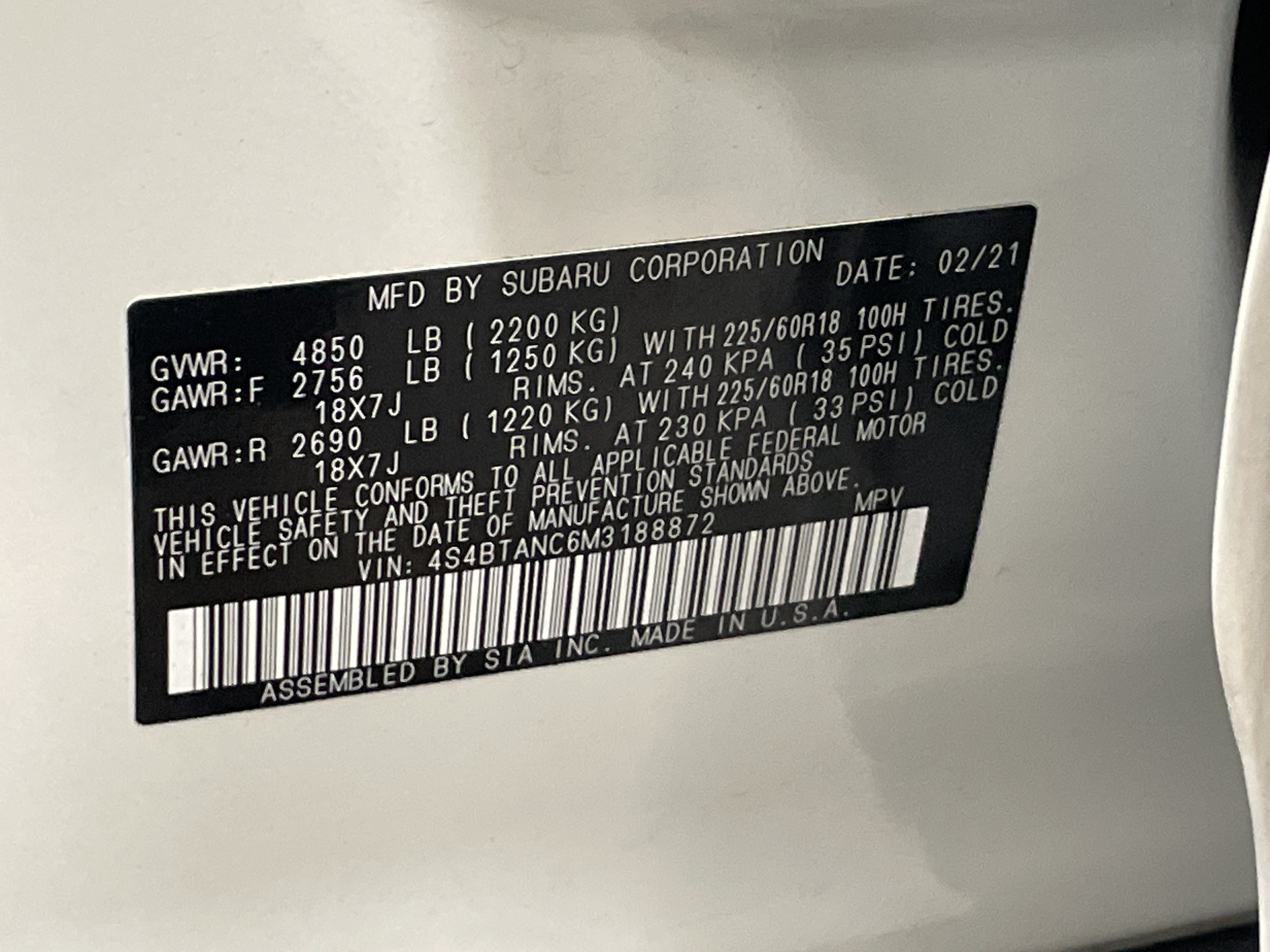 Used 2021 Subaru Outback Limited w/ Popular Package #2 AWD/4WD image 34