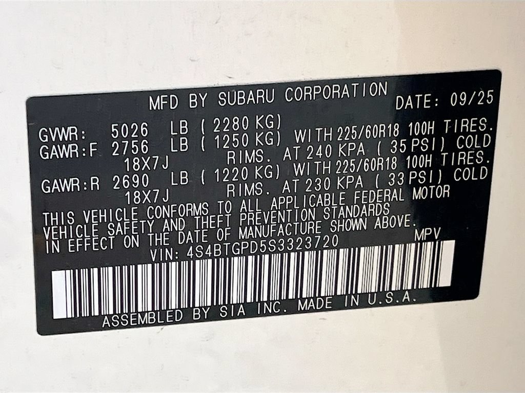Used 2025 Subaru Outback Touring XT AWD/4WD image 34