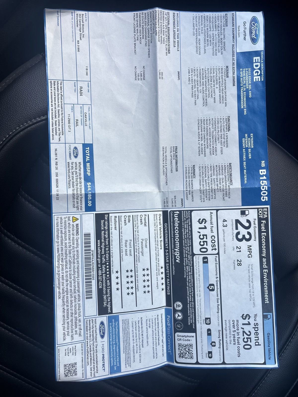 Certified 2022 Ford Edge SEL w/ Convenience Package image 34